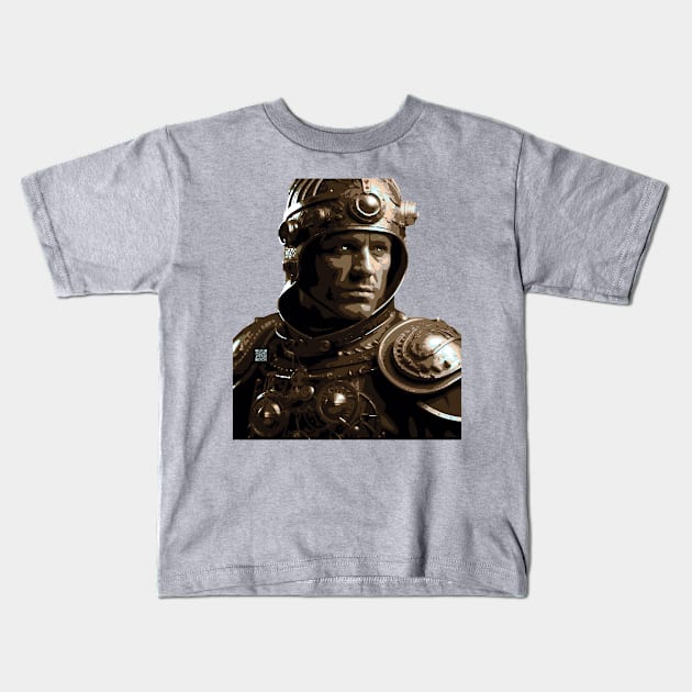 Steampunk Roman Gladiator Kids T-Shirt by JSnipe